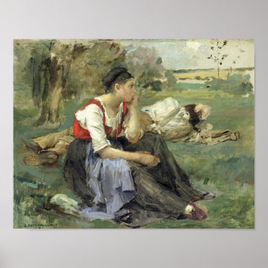 Poster Paysans au repos, 1877 (Devant)