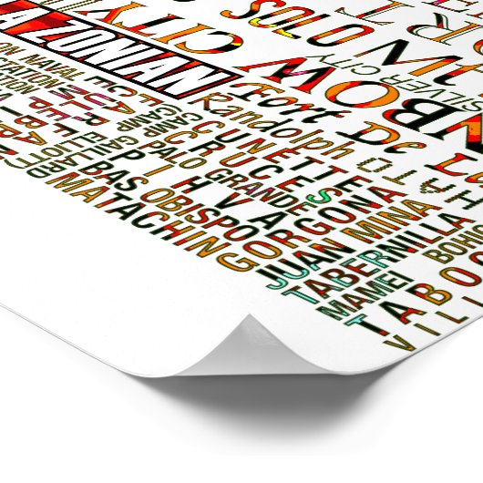 Poster PCZ - Panama Canal Zone Locations avec Mola Design (Coin)