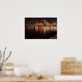 Poster PDX City Skyline la nuit (Cuisine)