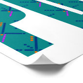 Poster PDX Portland - Texte du tapis de l'aéroport (Coin)