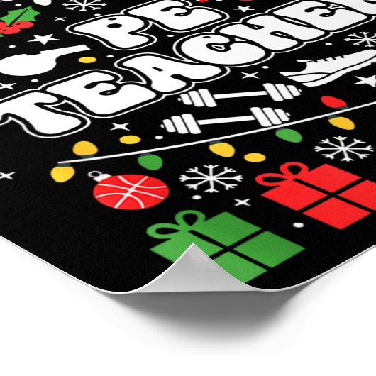 Poster Pe Physical Education Teacher Christmas Tree Women (Coin)