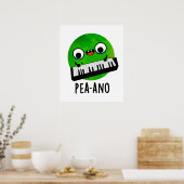 Poster Pea-ano Funny Musique Veggie Pea Pun (Cuisine)