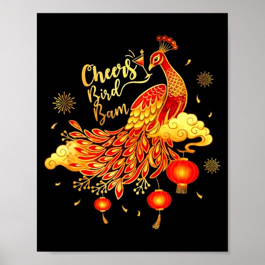 Poster Pea Mahjong Cheers Bird Bam Chinese Mah Jong Game (Devant)