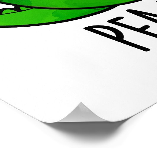 Poster Pea Rex Dinosaur Dinosaure Veggie TRex Pun (Coin)