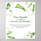 Poster Pea Time Capsule 1er anniversaire sexe neutre (Devant)