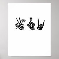 Peace And Roll Skeleton Mains Classique