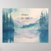 Poster Peace Be Still Scripture Wall Art – Mark 4:39 (Devant)