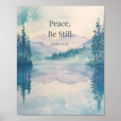 Poster Peace Be Still Scripture Wall Art – Mark 4:39 (Devant)