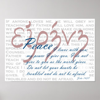 Poster Peace Bible Verse on Christian Print