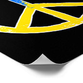Poster Peace Blue Andyellow Ukraine Flag Colors (Coin)
