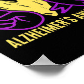 Poster Peace Cure Love La sensibilisation à Alzheimer (Coin)