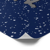 Poster Peace Dove en argent sur un Arrière - plan étoilé (Coin)