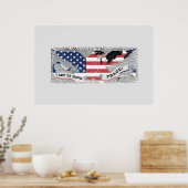 Poster Peace Eagle Americana Art patriotique (Cuisine)