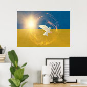 Poster Peace en Ukraine (Bureau à domicile)