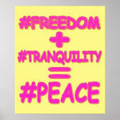 Poster "PEACE EQUATION" Mignonne conception. Commandez dè (Devant)