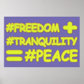 Poster "PEACE FORMULA EQUATION" Joli design. Commandez dè (Devant)