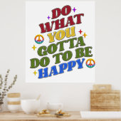 Poster Peace Hippie Happy Encouragement Positivity  (Cuisine)