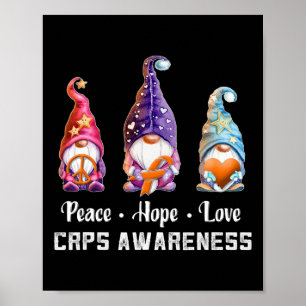 Poster Peace Hope Love Gnomes Sensibilisation aux culture
