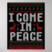 Poster Peace I Come In Peace Couple Matching Ugly Christm (Devant)