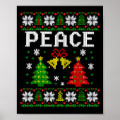 Poster Peace I Come In Peace Couple Matching Ugly Christm (Devant)