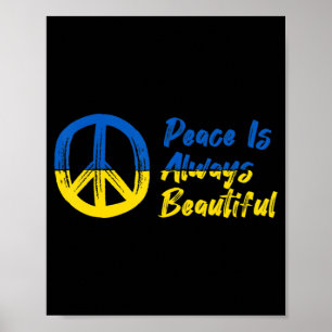 Poster Peace I Stand With Ukraine Support