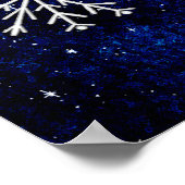 Poster Peace Joie Starry Nuit Noël Voeux Fêtes (Coin)