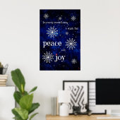 Poster Peace Joie Starry Nuit Noël Voeux Fêtes (Bureau à domicile)