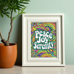 Poster Peace Joy Serenity Abstrait Motif Adulte Coloratio<br><div class="desc">Appréciez de colorier cet abstrait motif avec un message inspirant - paix,  joie sérénité.</div>