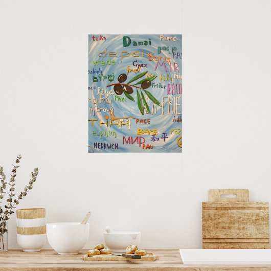 Poster "Peace Language - Version 2" print (SSS) (Cuisine)