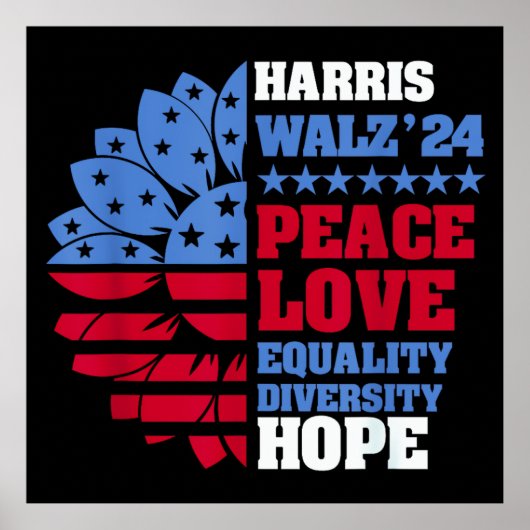 Poster Peace LGBT Harris Waltz (Devant)