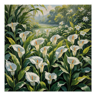 Poster peace lilies