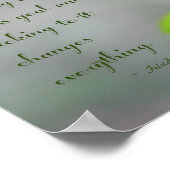 Poster Peace Lily avec objectifs de remise en forme (Coin)