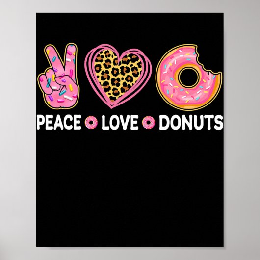 Poster Peace Lots Donuts Drôle Doughnut Hommes Femmes (Devant)