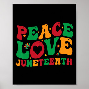 Poster Peace Love 19 juin 1865 Hommes Femmes Enfant