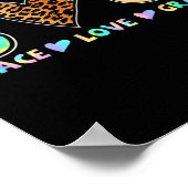 Poster Peace Love 8th Grade Squad Retour à l'école Enseig (Coin)