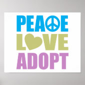 Poster Peace Love Adopter (Devant)