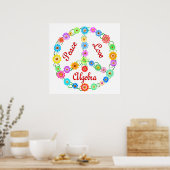Poster Peace Love Algebra (Cuisine)