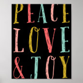 Poster Peace Love And Joy Whimsical Holiday Toddler T Shi (Devant)
