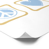 Poster Peace Love and Rowing / Carrés d'équipage (Coin)