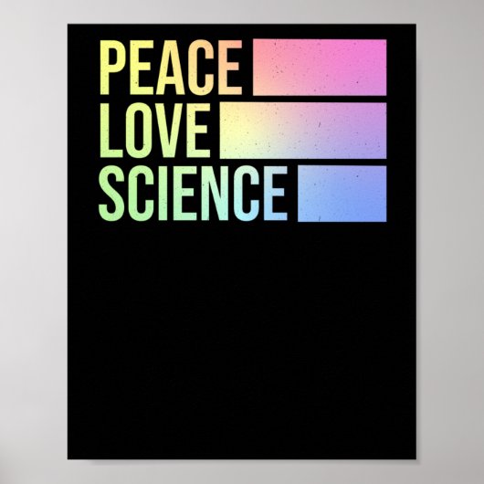 Poster Peace Love And Science ! Sticker1 (Devant)