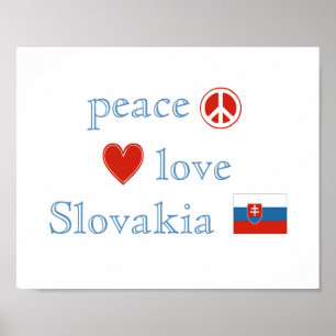 Poster Peace Love and Slovakia