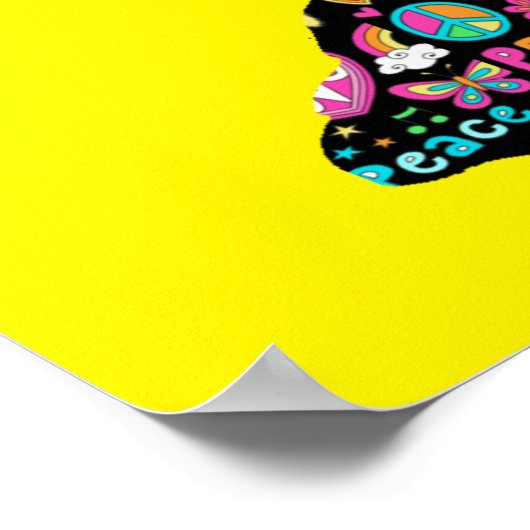 Poster Peace Love Bigfoot Hippie Funny Bigfoot Lover (Coin)