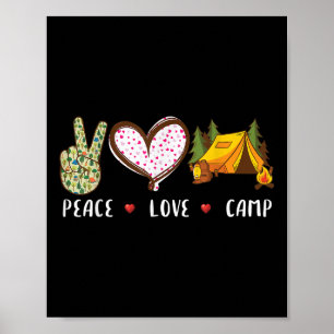 Poster Peace Love Camp Don Pour Hommes Femmes Enfants Cam