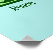 Poster Peace Love Chats Cute Turquoise (Coin)