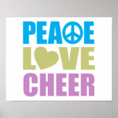 Poster Peace Love Cheer (Devant)