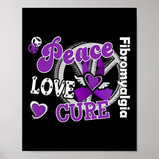 Poster Peace Love Cure (Devant)