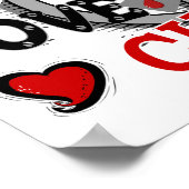 Poster Peace Love Cure 2 Diabète (Coin)