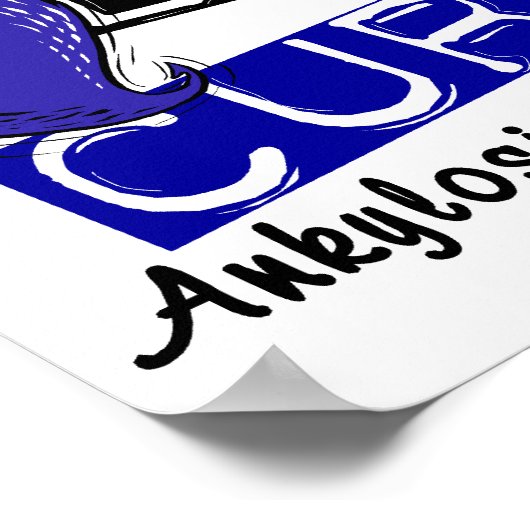 Poster Peace Love Cure Ankyloss Spondylitis AS (Coin)