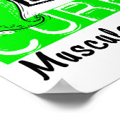 Poster Peace Love Cure Dystrophie Musculaire (Coin)