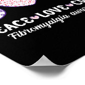 Poster Peace Love Cure Fibromyalgie Mois de sensibilisati (Coin)